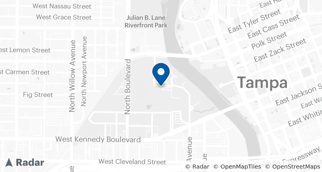 Map of Dairy Queen Location:: Stadium Center, Tampa, FL, 33606-1490